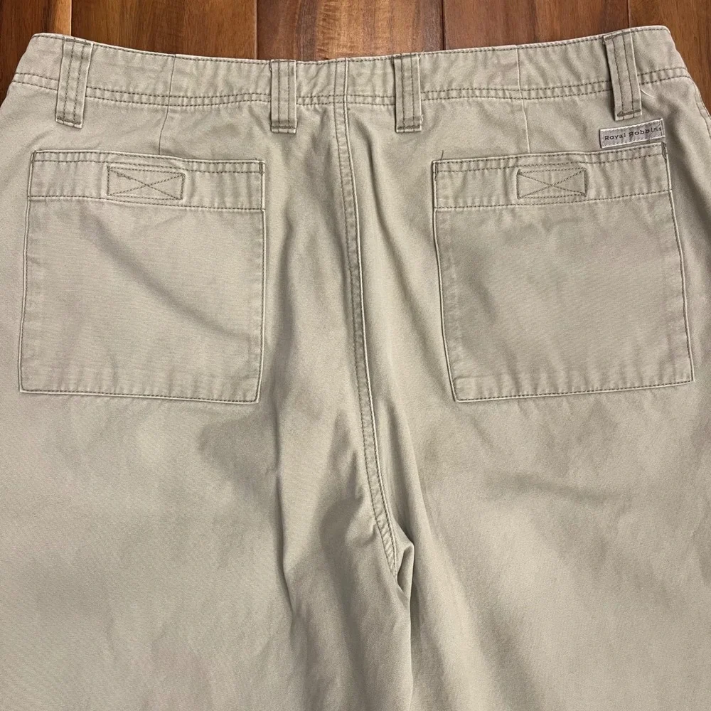 Royal Robbins‎ Canvas Pants Mens 34x31 Khaki Tan Straight Leg Hiking Outdoor